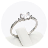 Μονόπετρο δαχτυλίδι λευκόχρυσο - WDZ317