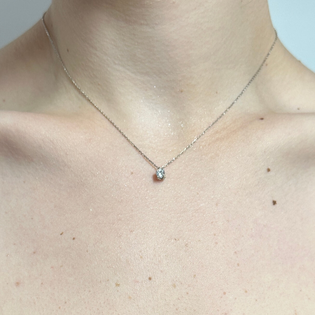 Λευκόχρυσο κολιέ