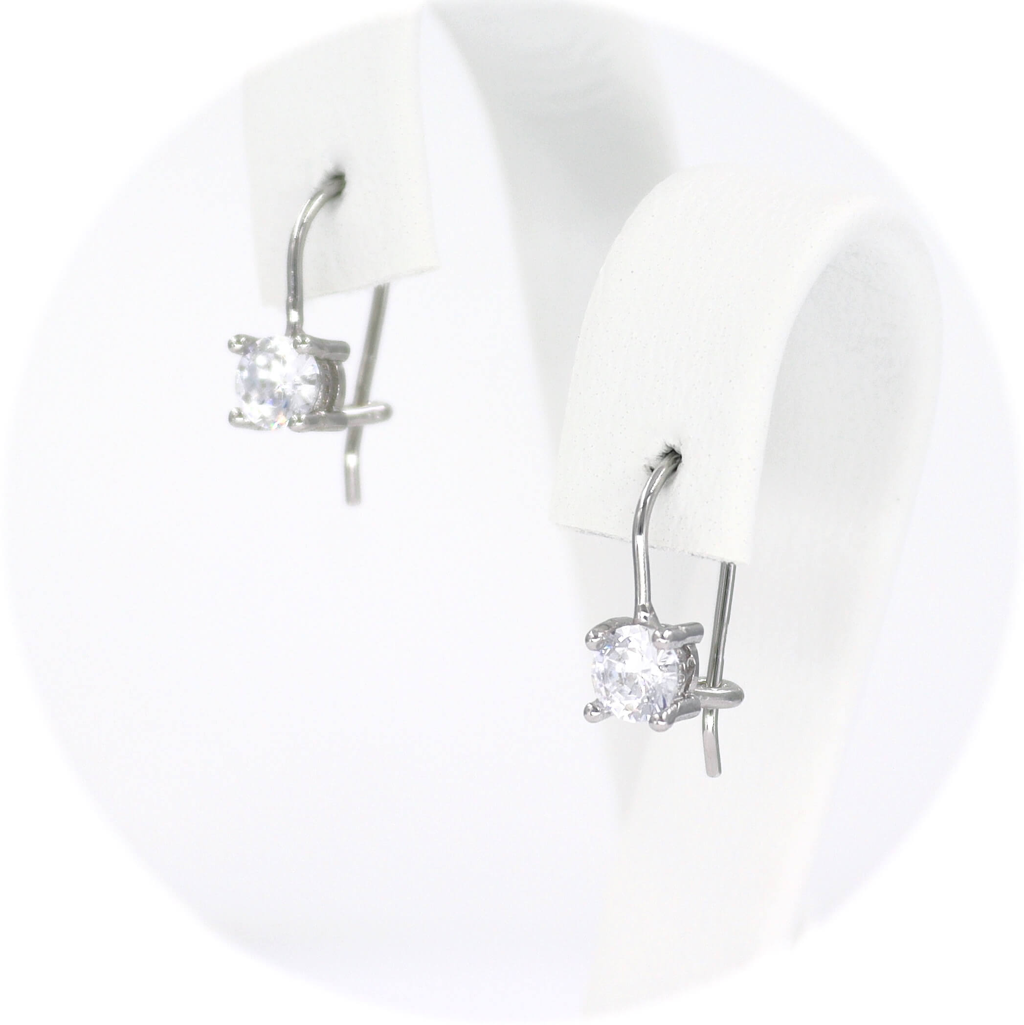 Ασημένια κρεμαστά σκουλαρίκια 4.00mm