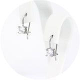 Ασημένια κρεμαστά σκουλαρίκια 4.00mm