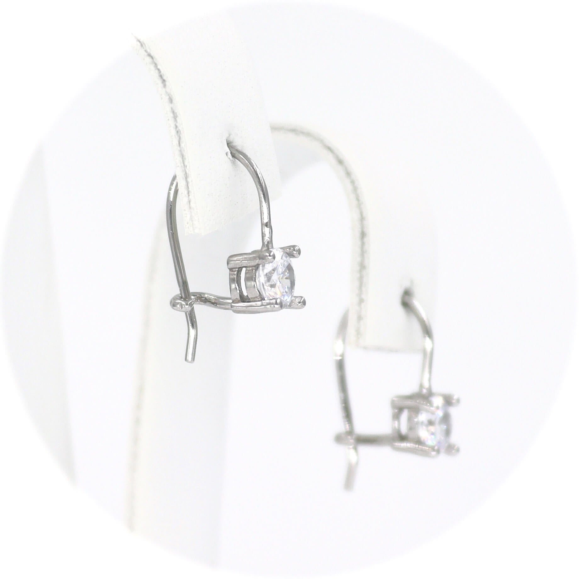 Ασημένια κρεμαστά σκουλαρίκια 4.00mm