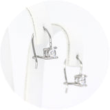 Ασημένια κρεμαστά σκουλαρίκια 4.00mm