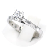 Μονόπετρο δαχτυλίδι λευκόχρυσο με διαμάντι - WDX102