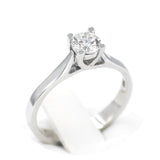 Μονόπετρο δαχτυλίδι λευκόχρυσο με διαμάντι - WDX102