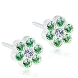 Σκουλαρίκια Βlomdahl Daisy Peridot/Crystal