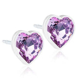 Σκουλαρίκια Βlomdahl Heart Light Amethyst