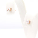 Ασημένια σκουλαρίκια - Orange - Kosmima