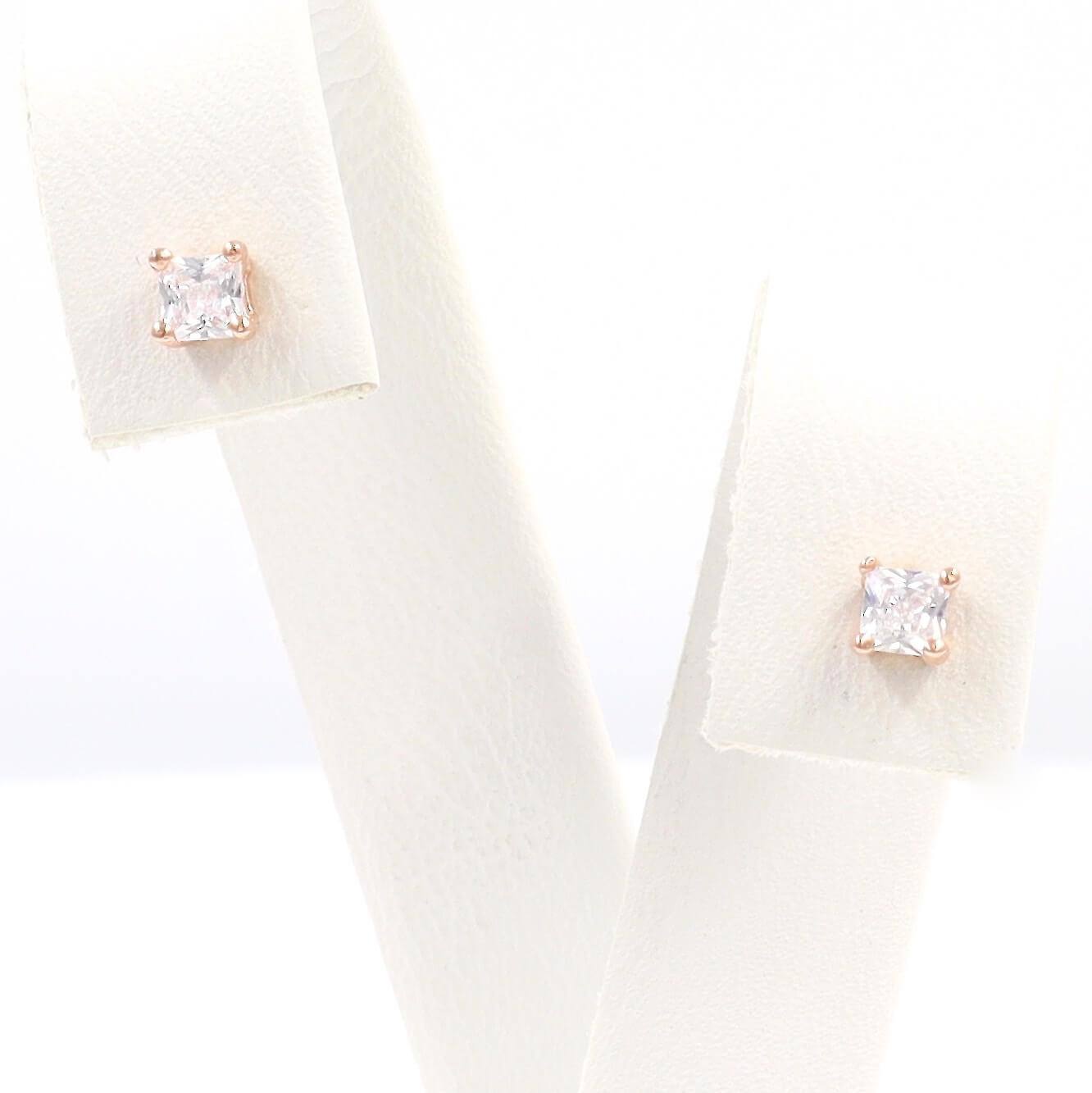 Ασημένια σκουλαρίκια - Orange - Kosmima