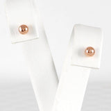 Ασημένια σκουλαρίκια μπίλιες σε ροζ χρυσό χρώμα 4.00mm