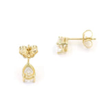 Χρυσά σκουλαρίκια - Orange - Kosmima