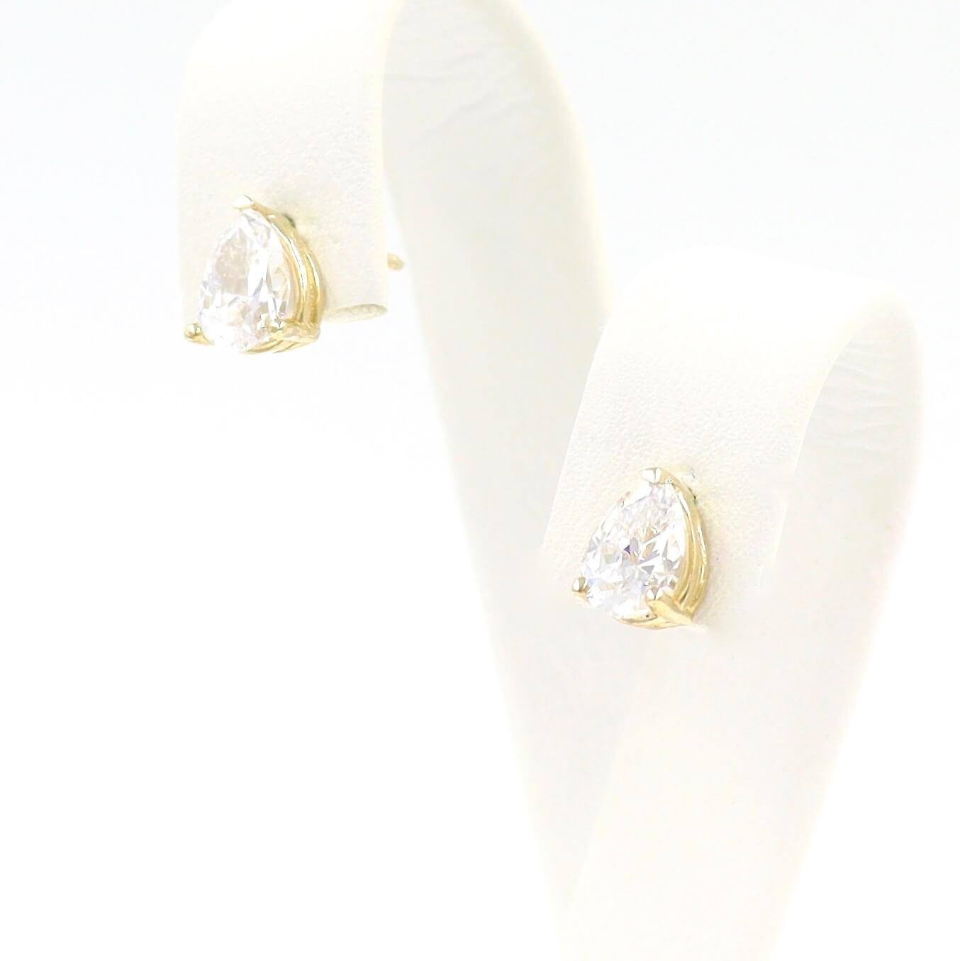 Χρυσό σετ γάμου 14 καρατίων πέτρες σχήμα δάκρυ