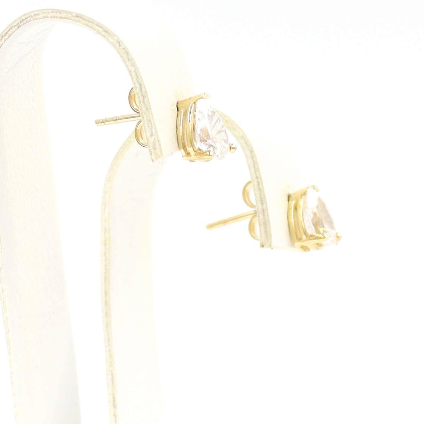 Χρυσά σκουλαρίκια - Orange - Kosmima