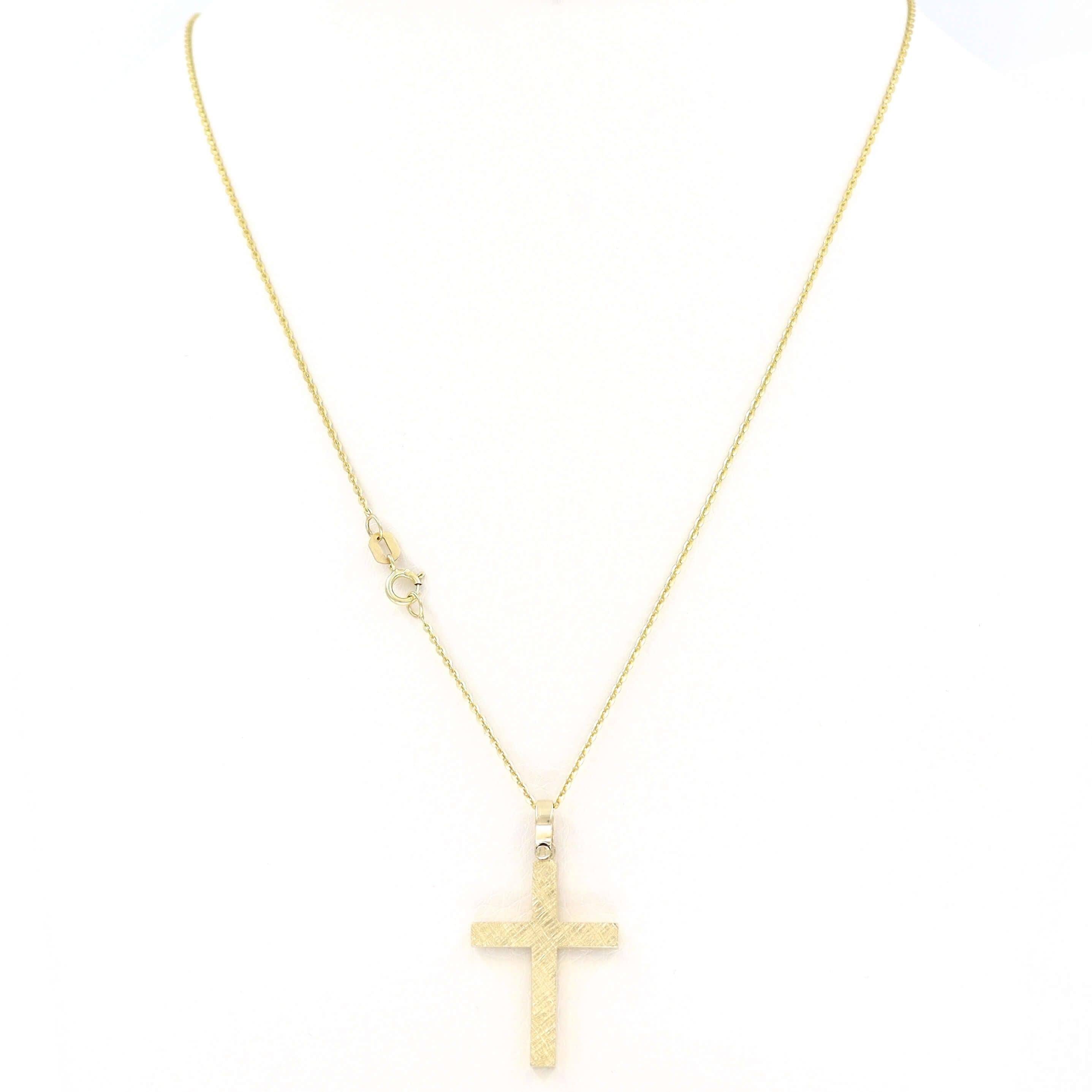 Βαπτιστικός σταυρός με αλυσίδα - Orange - Kosmima