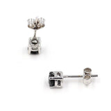 Σκουλαρίκια με μαύρες πέτρες ζιργκόν για άνδρα