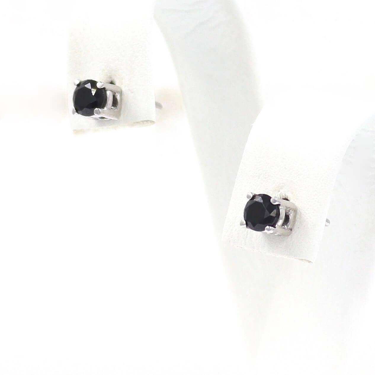 Σκουλαρίκια με πέτρες σε μαύρο χρώμα για άνδρα