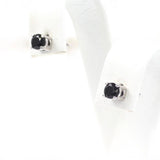 Σκουλαρίκια με πέτρες σε μαύρο χρώμα για άνδρα