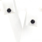 Σκουλαρίκια με μαύρες πέτρες ζιργκόν για άνδρα