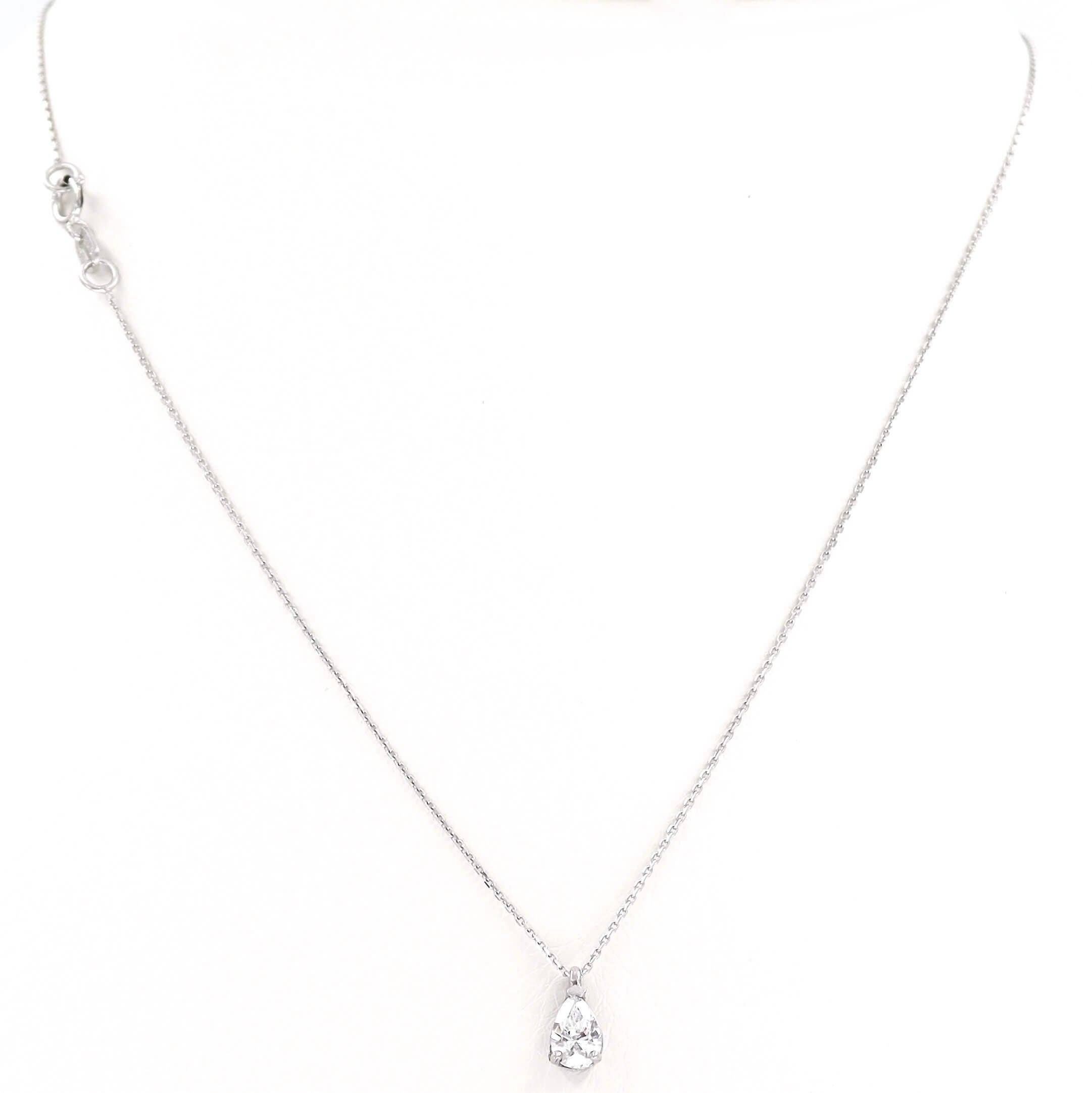 Λευκόχρυσο κολιέ - Orange - Kosmima