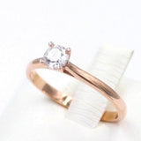 Μονόπετρο δαχτυλίδι ροζ χρυσό - GDZ254