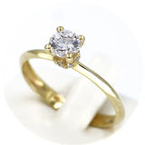 Μονόπετρο δαχτυλίδι χρυσό - GD340