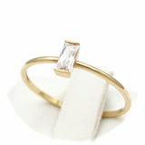 Μονόπετρο δαχτυλίδι χρυσό - GD402