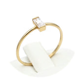 Μονόπετρο δαχτυλίδι χρυσό - GD402