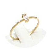 Μονόπετρο δαχτυλίδι χρυσό - GD403