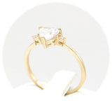 Μονόπετρο δαχτυλίδι χρυσό - GD405