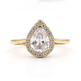 Μονόπετρο δαχτυλίδι χρυσό - GD409