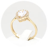 Μονόπετρο δαχτυλίδι χρυσό - GD409