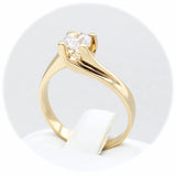 Μονόπετρο δαχτυλίδι χρυσό - GD411