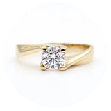 Μονόπετρο δαχτυλίδι χρυσό - GD411