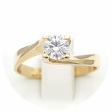 Μονόπετρο δαχτυλίδι χρυσό - GD411