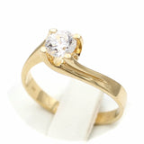 Μονόπετρο δαχτυλίδι χρυσό - GD411