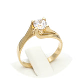 Μονόπετρο δαχτυλίδι χρυσό - GD411