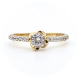 Μονόπετρο δαχτυλίδι χρυσό - GD412