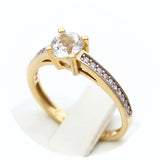 Μονόπετρο δαχτυλίδι χρυσό - GD414