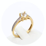 Μονόπετρο δαχτυλίδι χρυσό - GD414