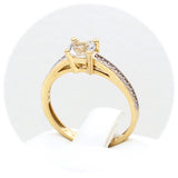 Μονόπετρο δαχτυλίδι χρυσό - GD414