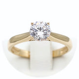 Μονόπετρο δαχτυλίδι χρυσό - GD416