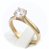 Μονόπετρο δαχτυλίδι χρυσό - GD416