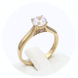 Μονόπετρο δαχτυλίδι χρυσό - GD416