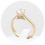 Μονόπετρο δαχτυλίδι χρυσό - GD416