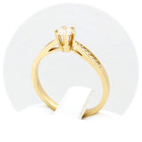 Μονόπετρο δαχτυλίδι χρυσό με διαμάντια - GDX850