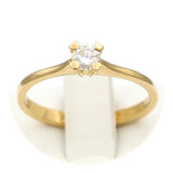 Μονόπετρο δαχτυλίδι χρυσό με διαμάντι - GDX860