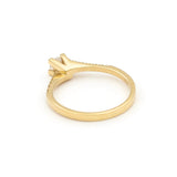 Μονόπετρο δαχτυλίδι χρυσό με διαμάντια - GDX870