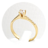 Μονόπετρο δαχτυλίδι χρυσό με διαμάντια - GDX870