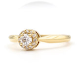 Μονόπετρο δαχτυλίδι χρυσό με διαμάντια - GDX880