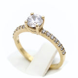 Μονόπετρο δαχτυλίδι χρυσό - GDZ280