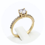 Μονόπετρο δαχτυλίδι χρυσό - GDZ280